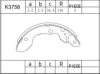 ASIMCO K3758 Brake Shoe Set